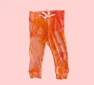 Fire Red Cream Tie Dye Joggers