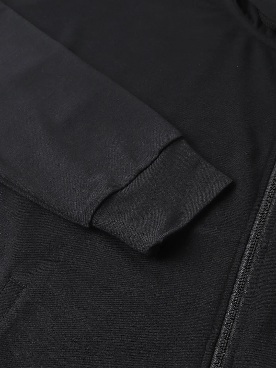Fitkin Ecofriendly Tencel Anti-Odor Plus size Black Hoodie Jacket