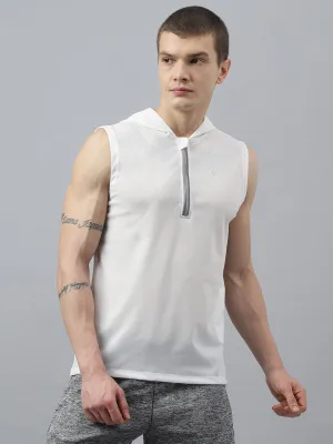 Fitkin men self design front zipper hooded tshirt