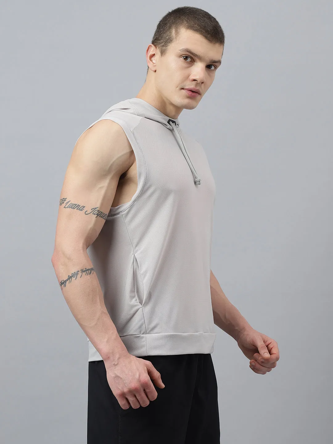 Fitkin men self design hooded tshirt