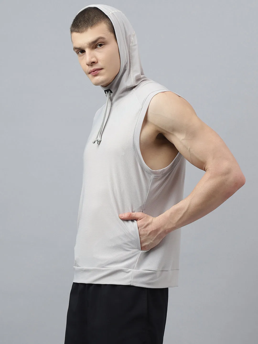 Fitkin men self design hooded tshirt