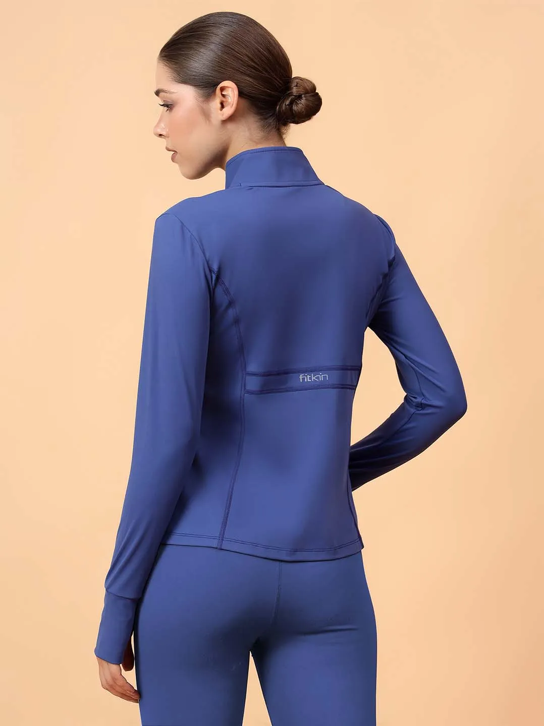Fitkin Women Blue Fit Move Run Jacket