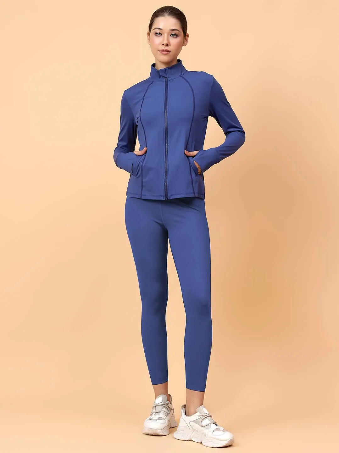 Fitkin Women Blue Fit Move Run Jacket