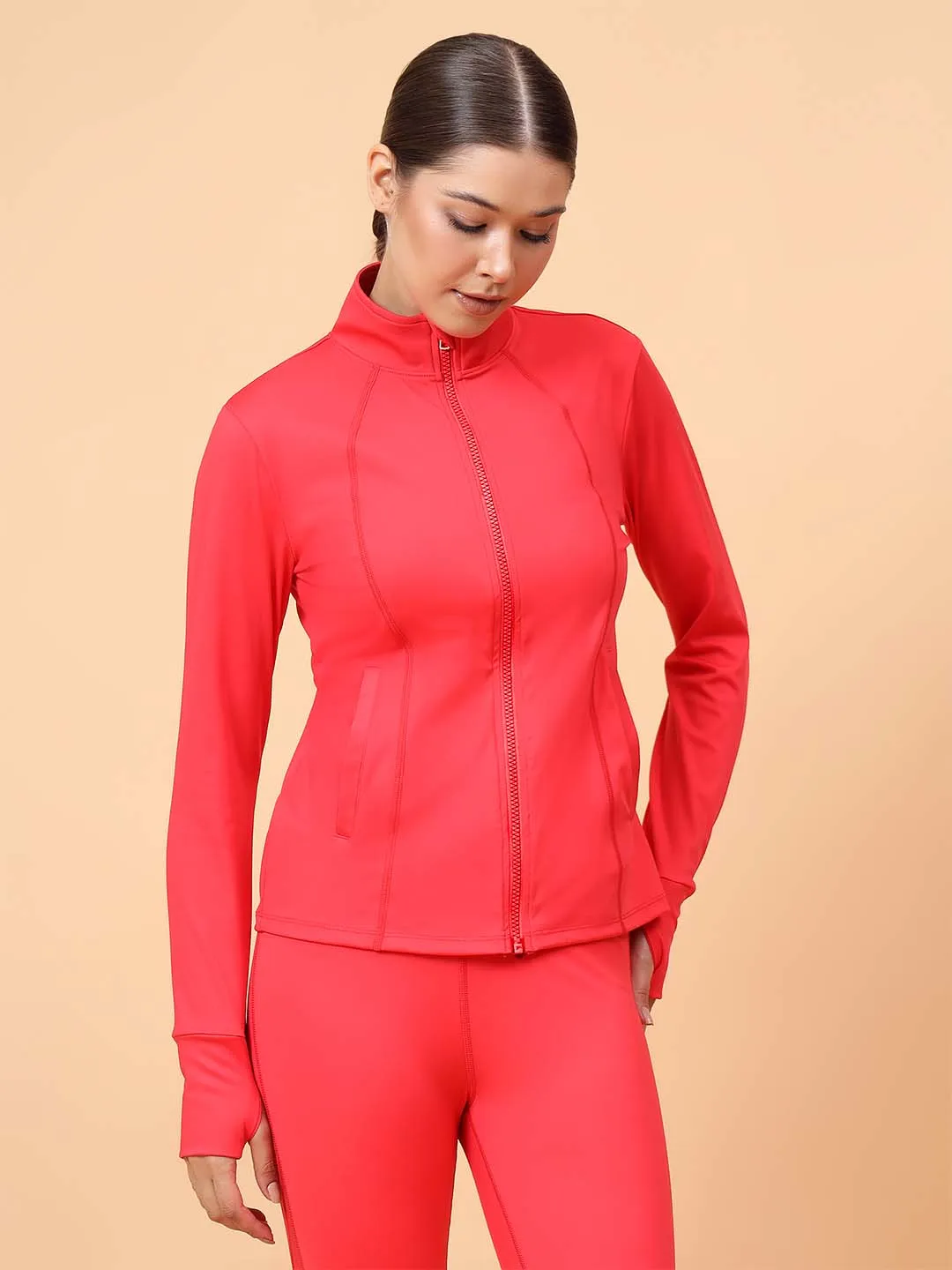 Fitkin Women Red Fit Move Run Jacket