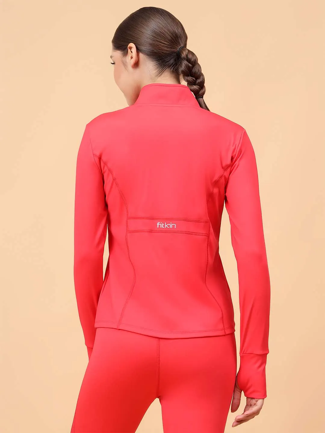 Fitkin Women Red Fit Move Run Jacket