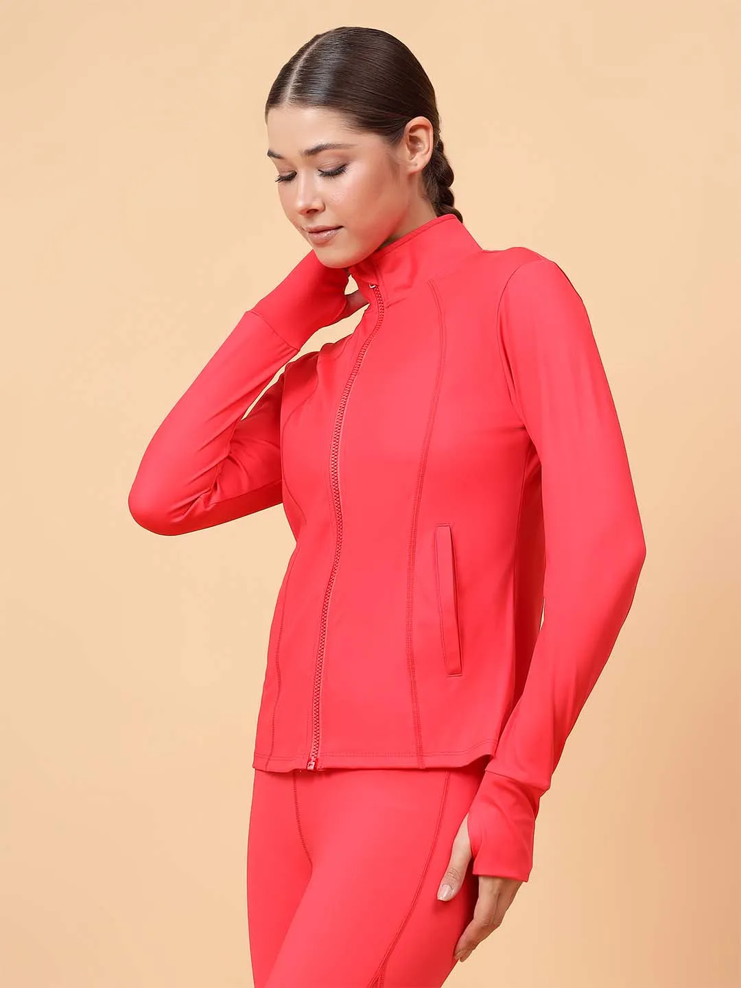 Fitkin Women Red Fit Move Run Jacket