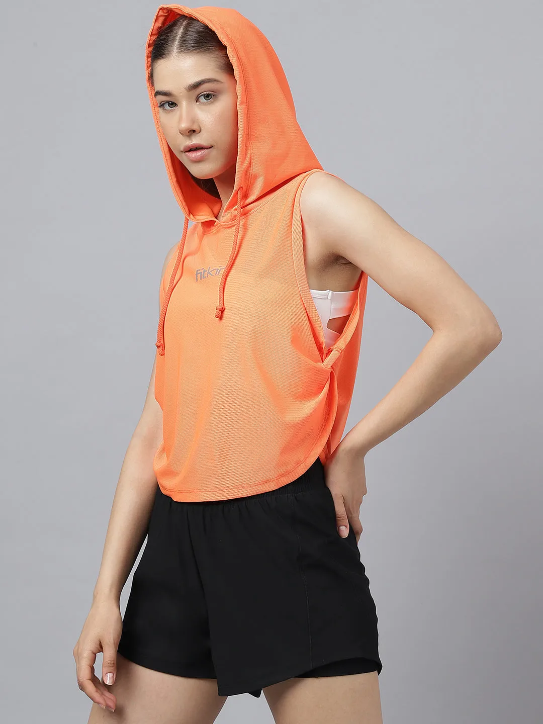 Fitkin women side twist hoodie