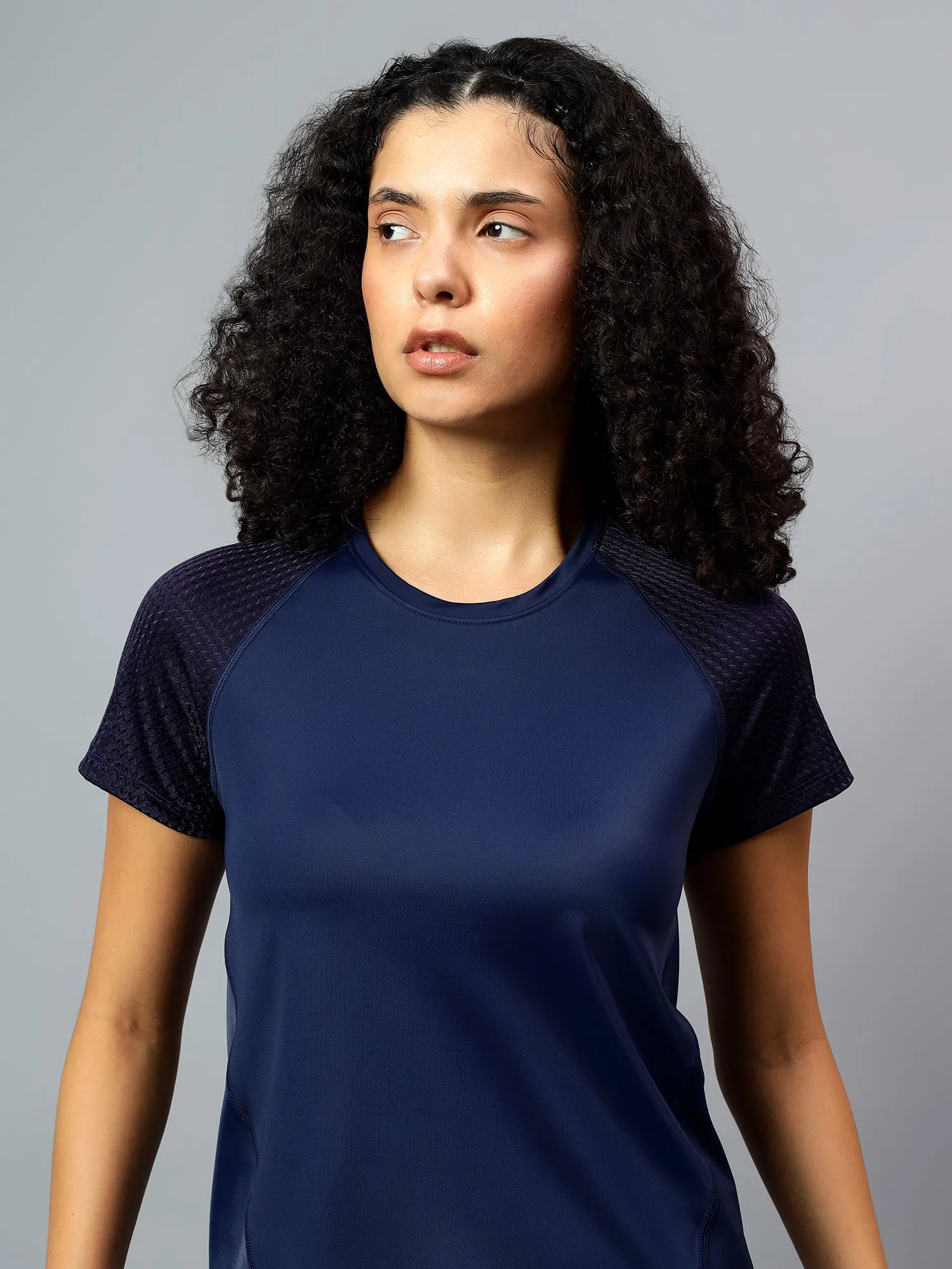 Fitkin Women's Blue Short Sleeve Active Tshirt
