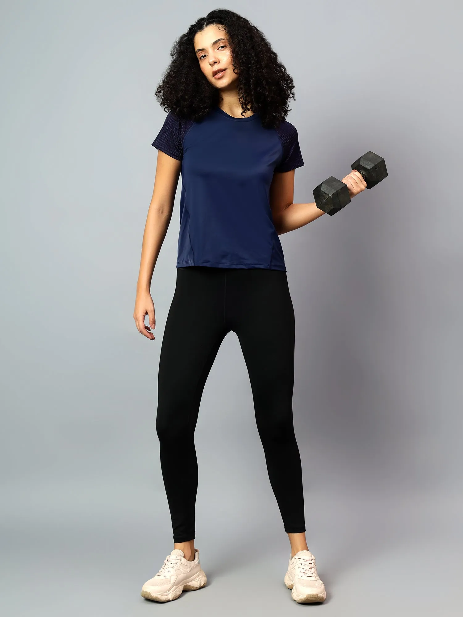 Fitkin Women's Blue Short Sleeve Active Tshirt