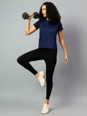 Fitkin Women's Blue Short Sleeve Active Tshirt