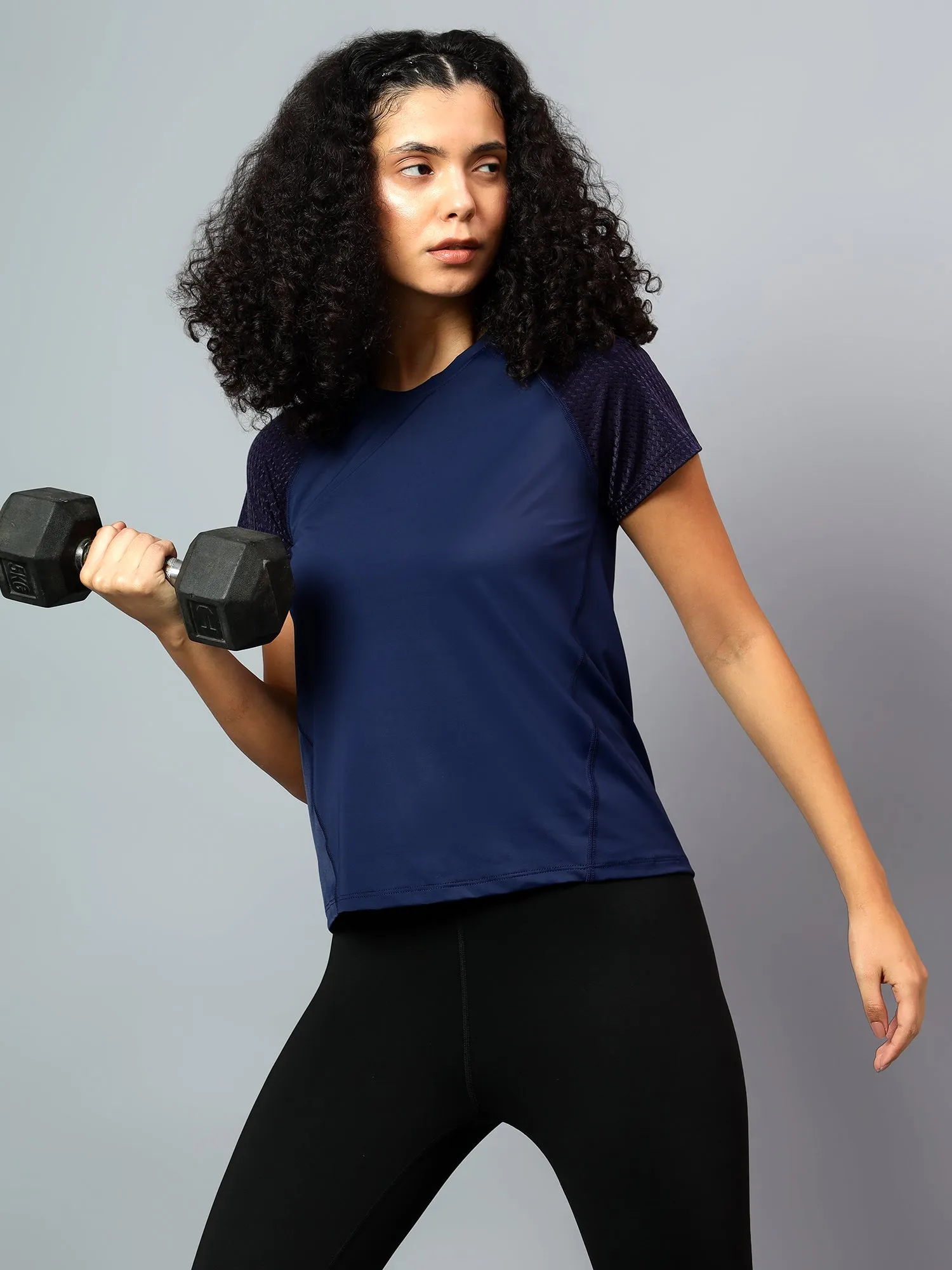 Fitkin Women's Blue Short Sleeve Active Tshirt