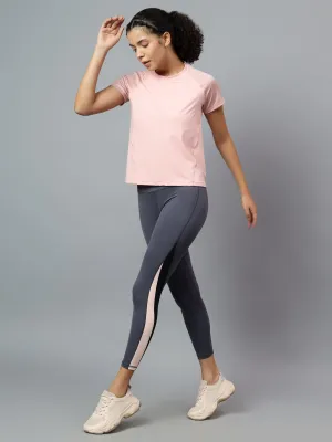 Fitkin Women's Pink Short Sleeve Active Tshirt