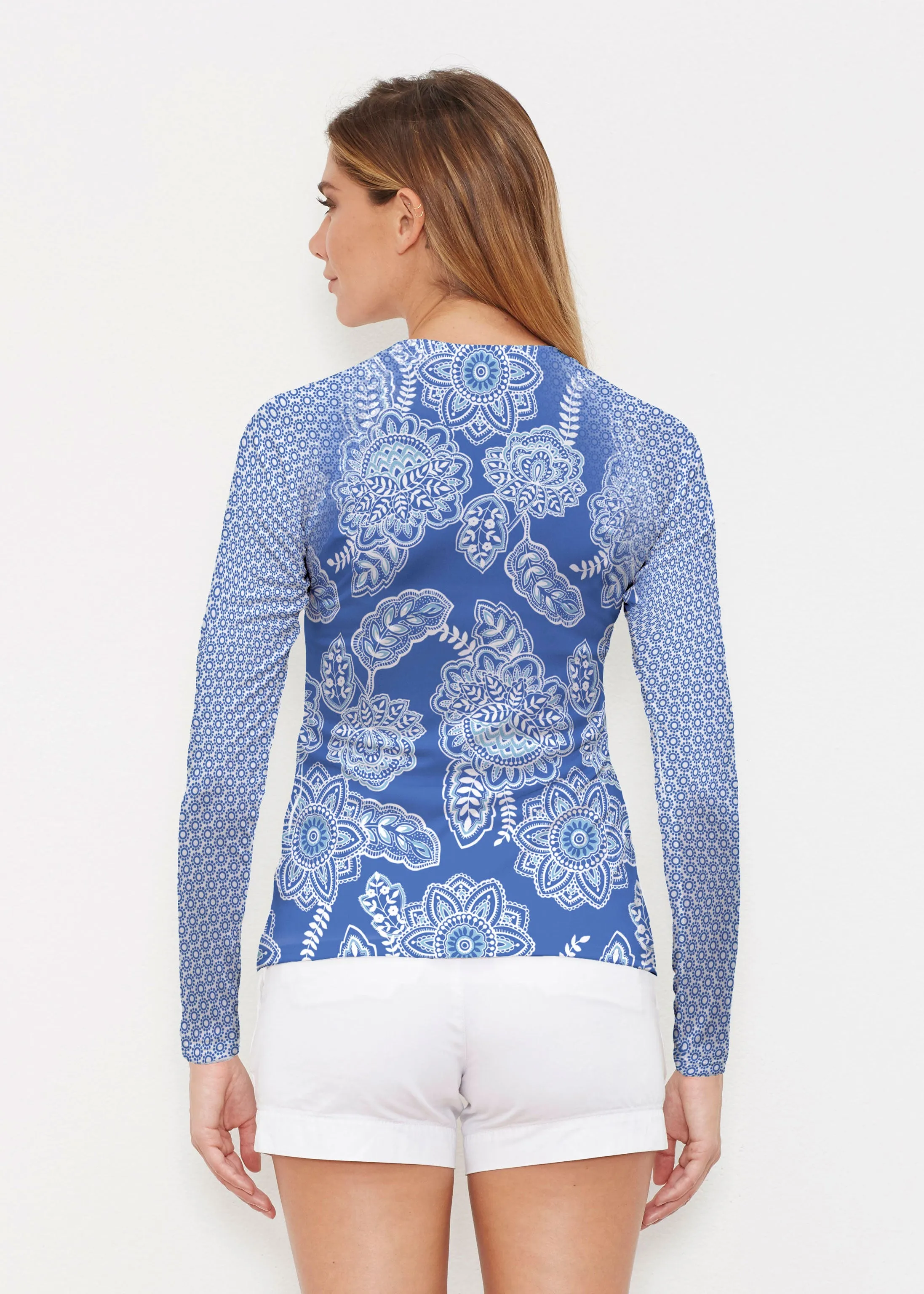 Floral Sunshine (13533) ~ Long Sleeve Rash Guard