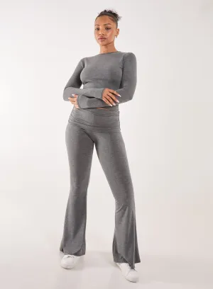 Fold Over Waist Lounge Flares