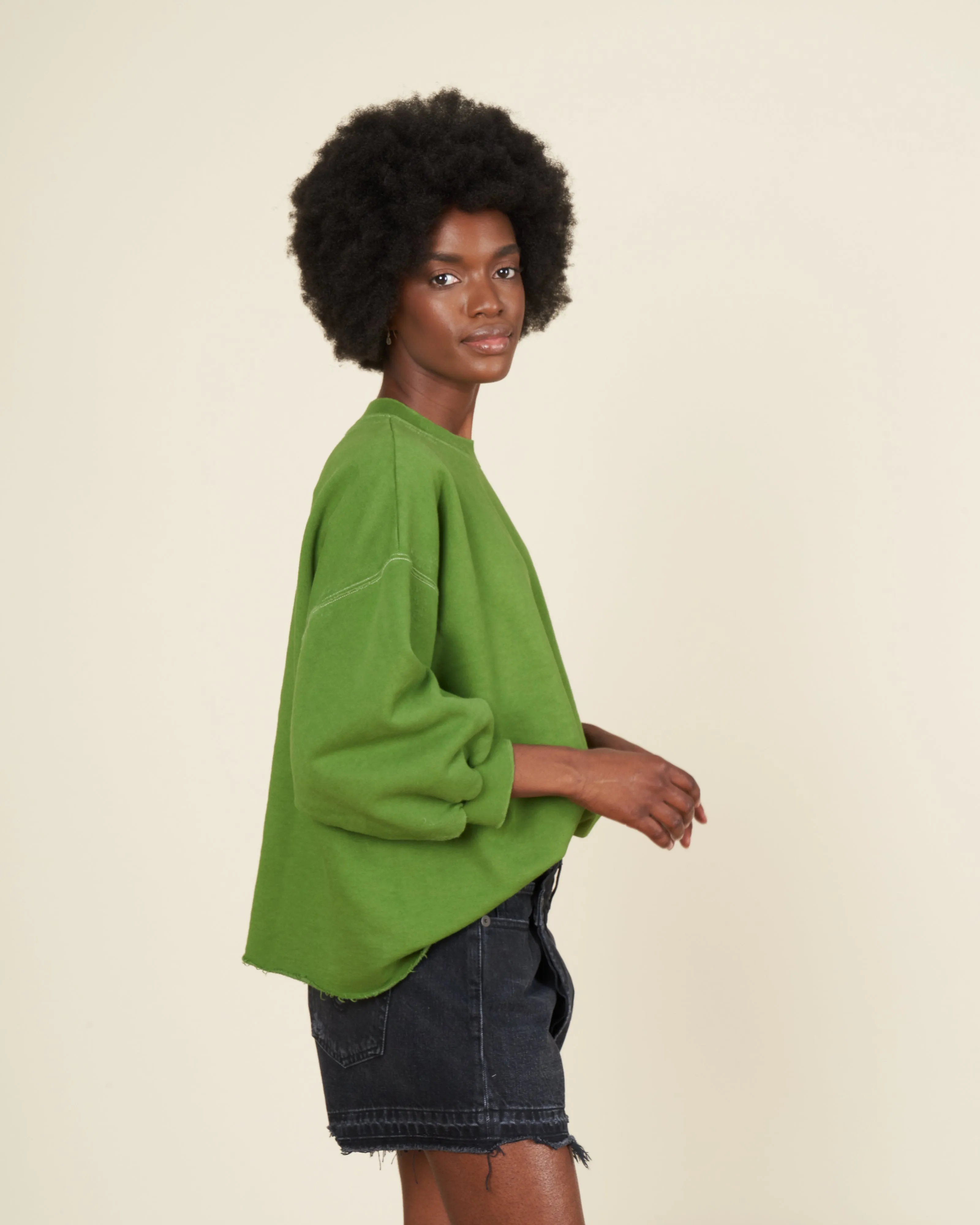 fond sweatshirt - moss