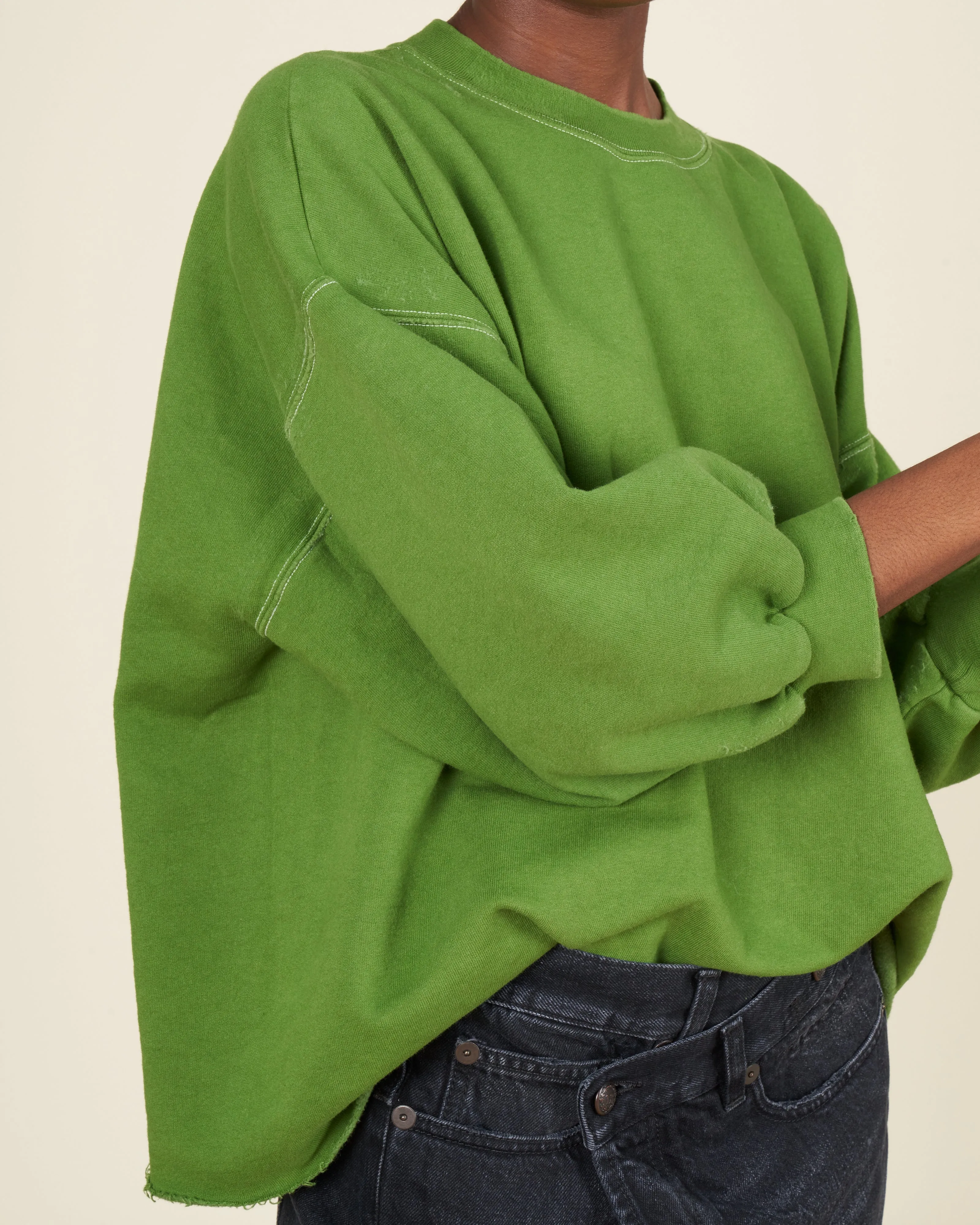 fond sweatshirt - moss