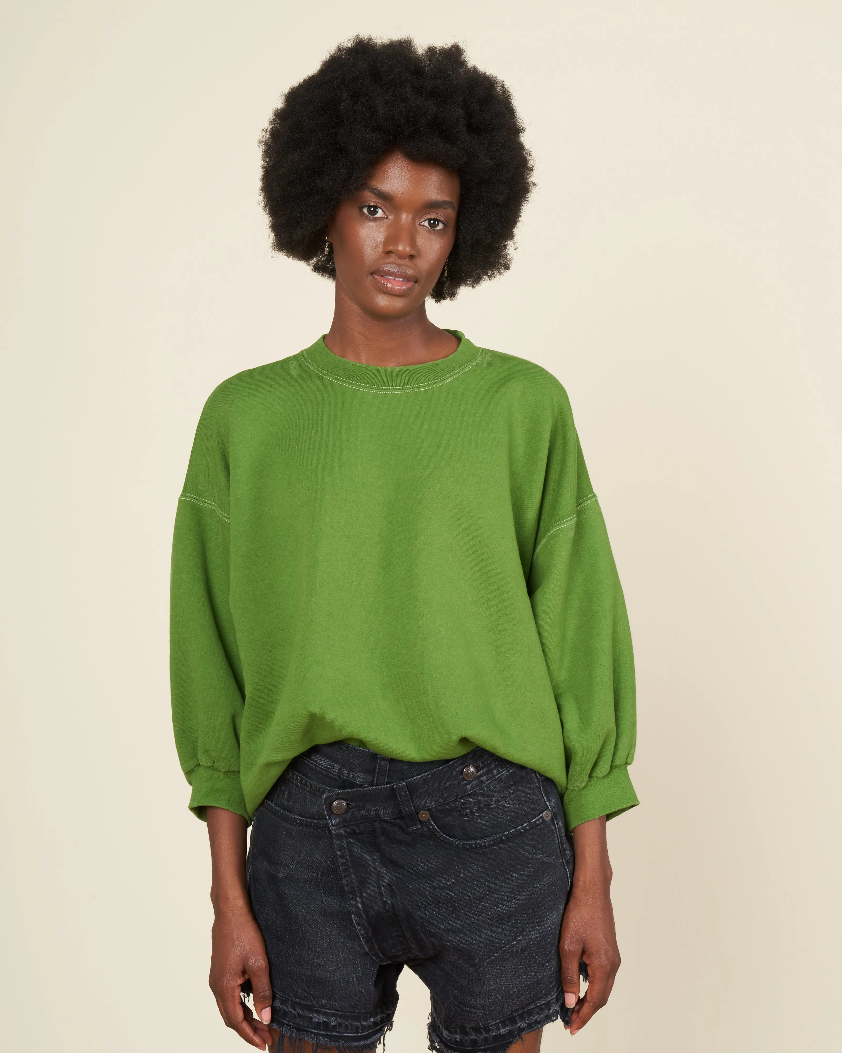 fond sweatshirt - moss