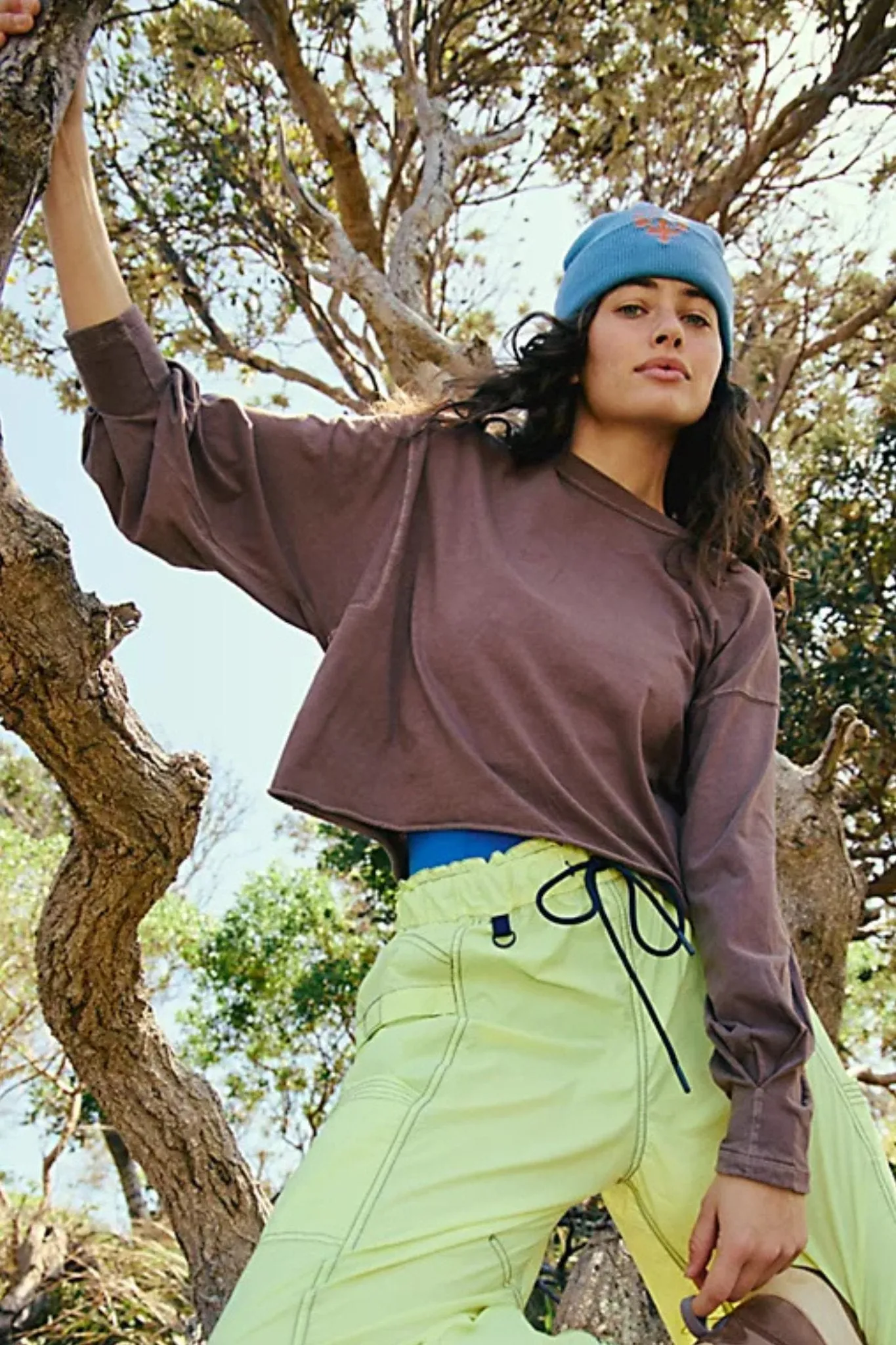 Free People: Inspire Layer Tee in Cocoa