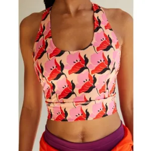 Free People Movement Ashford Printed Synergy Crop Clementine Combo Small $68