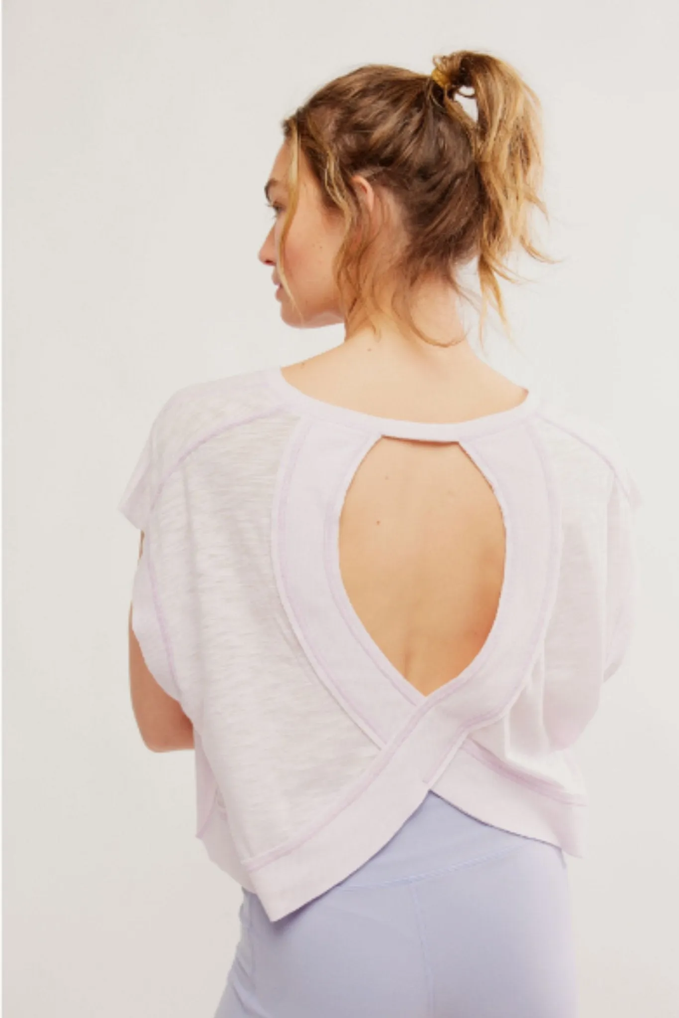Free People: My Time Tee in Rose Quartz