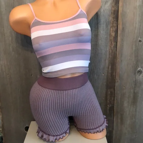 Free People Ruffle Shorts in Purple Size XS/S