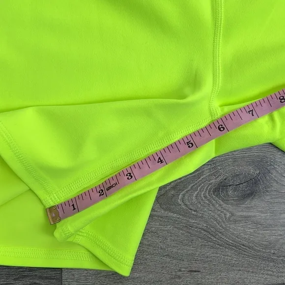 Free People x HATCH Never Better Maternity Shorts Small Neon Green Bike Shorts
