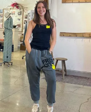 FREECITY Large Sunfades Sweatpants Greyart Glow