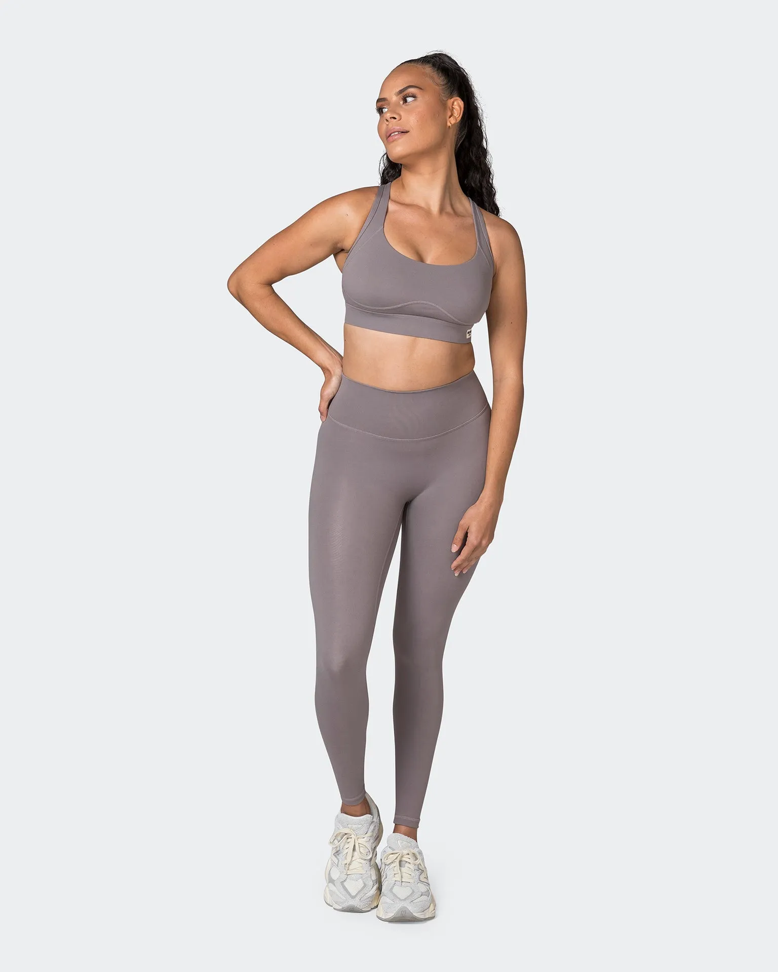 Game Changer Scrunch Full Length Leggings - Pearl Grey