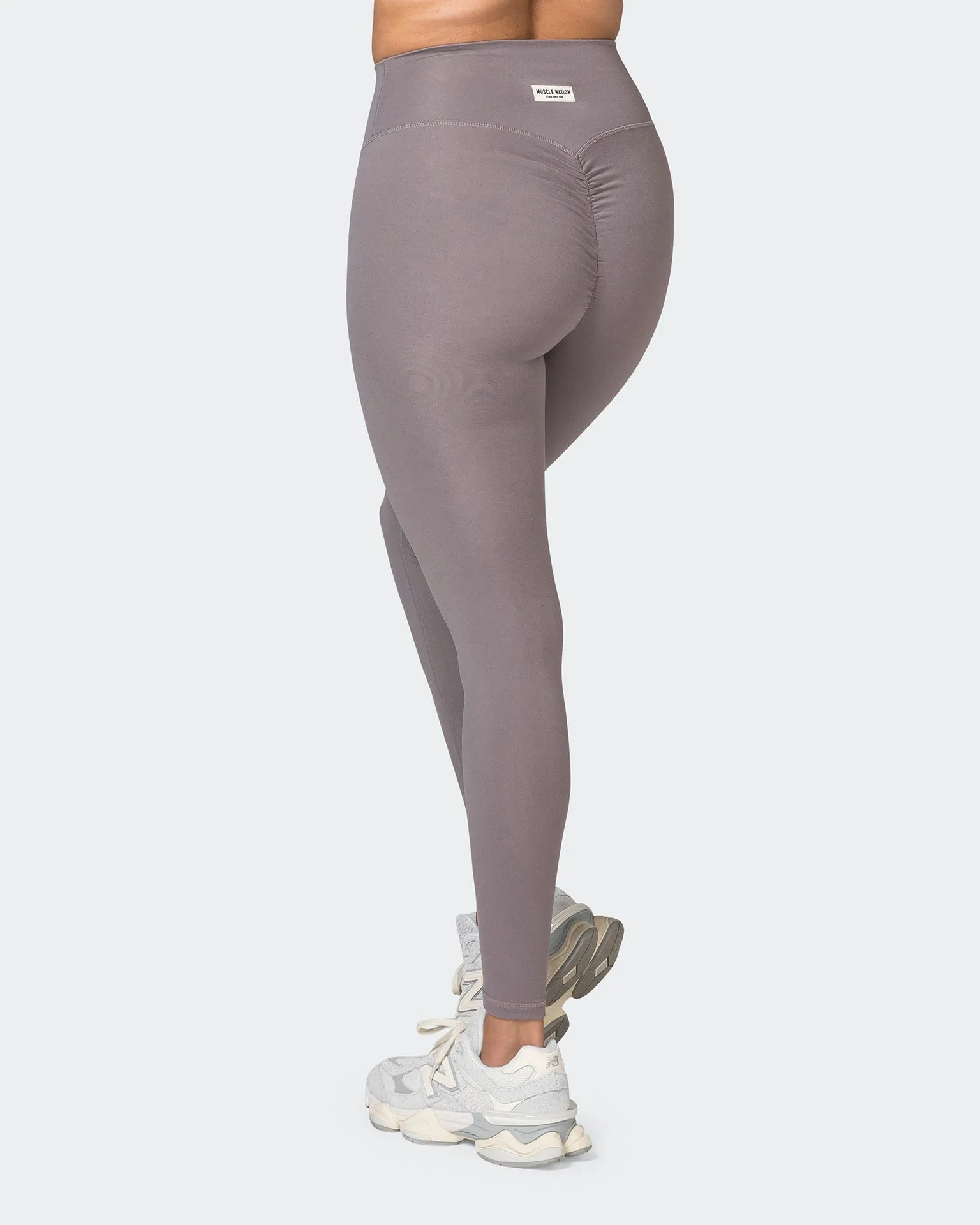 Game Changer Scrunch Full Length Leggings - Pearl Grey