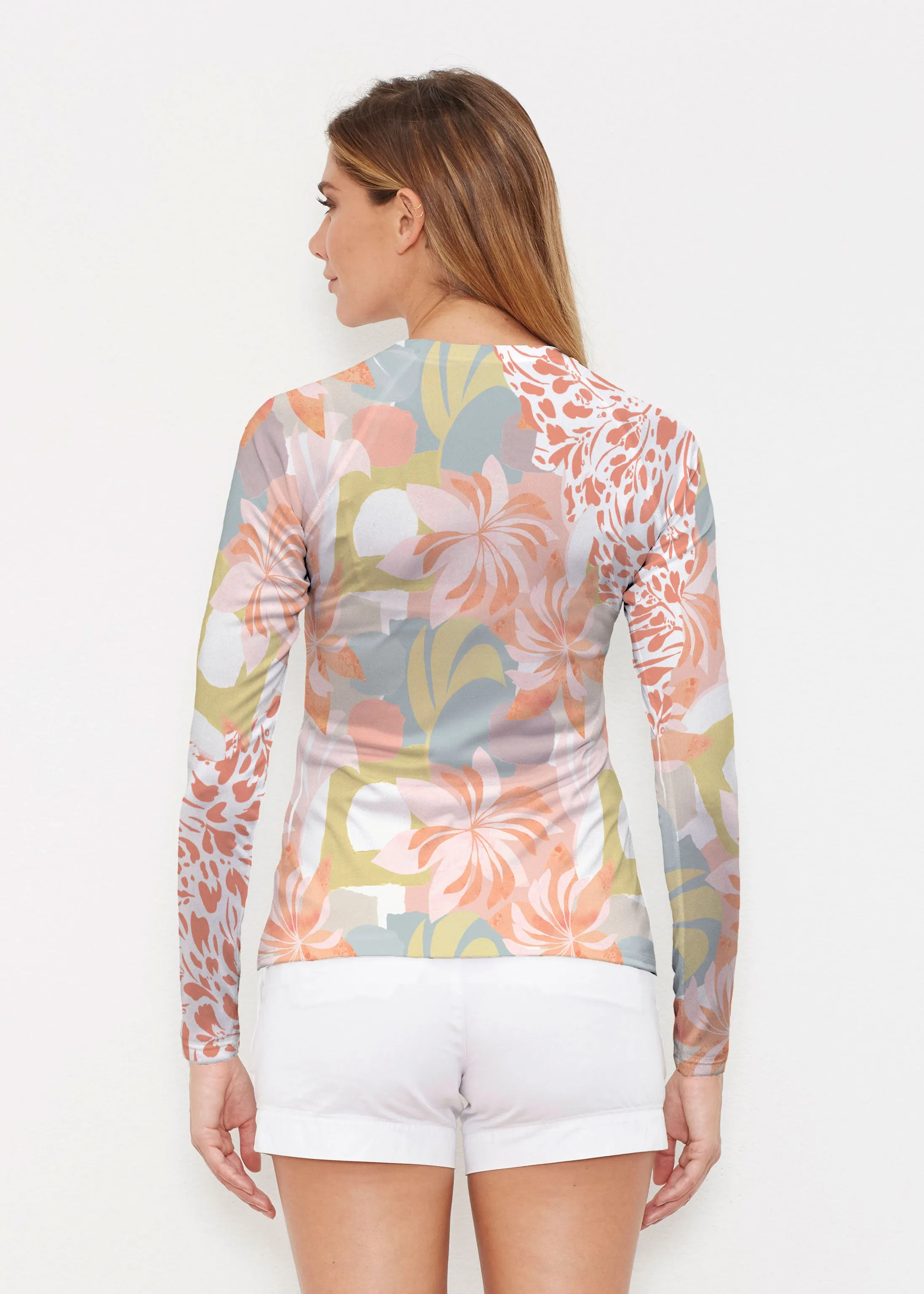 Garden Collage (8049) ~ Long Sleeve Rash Guard