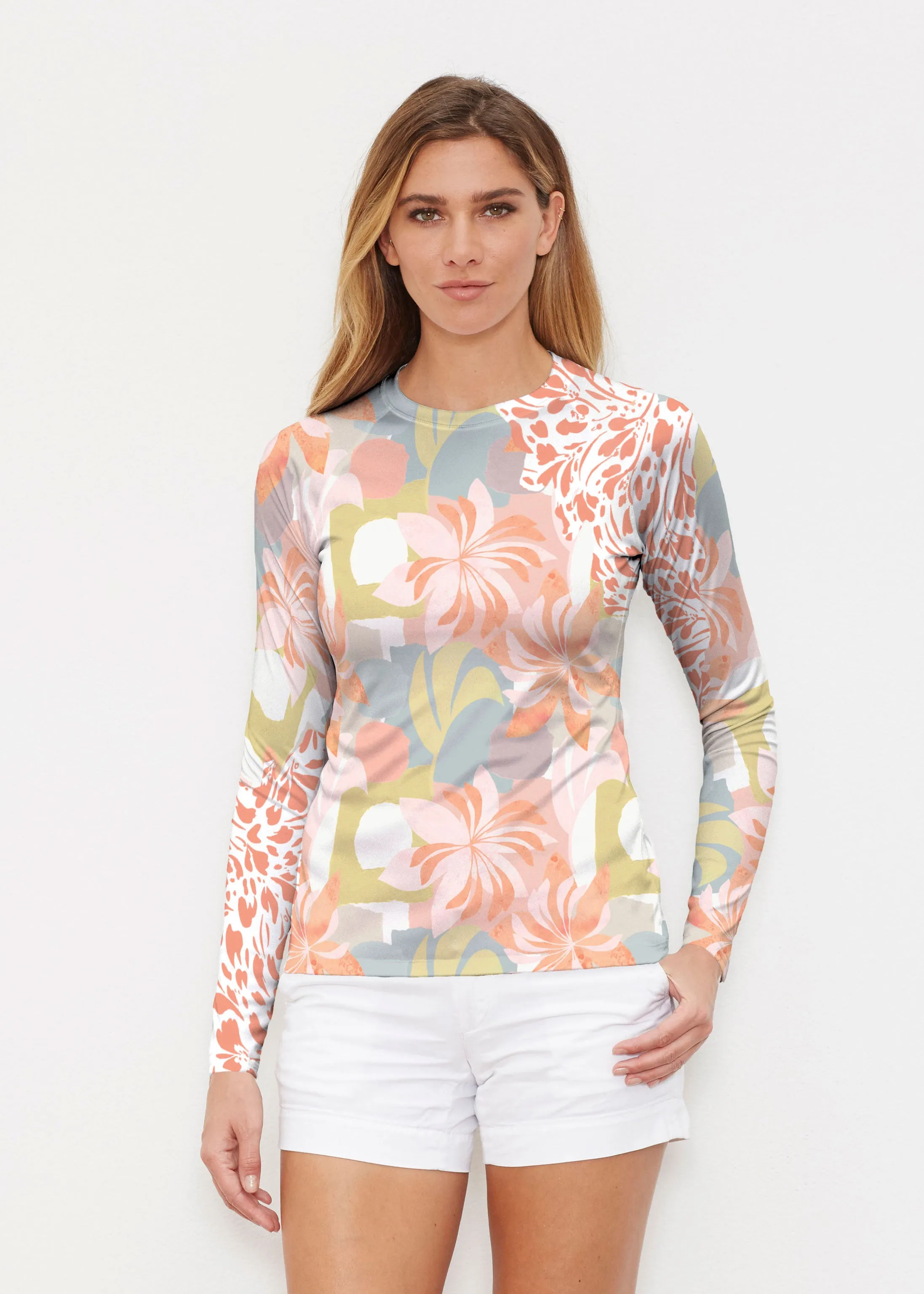 Garden Collage (8049) ~ Long Sleeve Rash Guard
