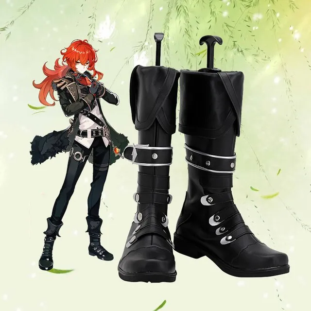 Genshin Impact: Diluc Cosplay Shoes