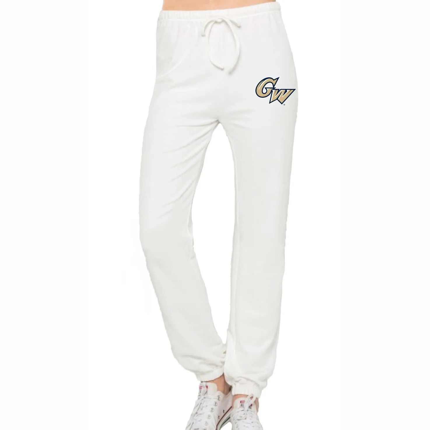 George Washington University White Joggers