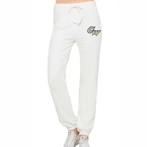 George Washington University White Joggers