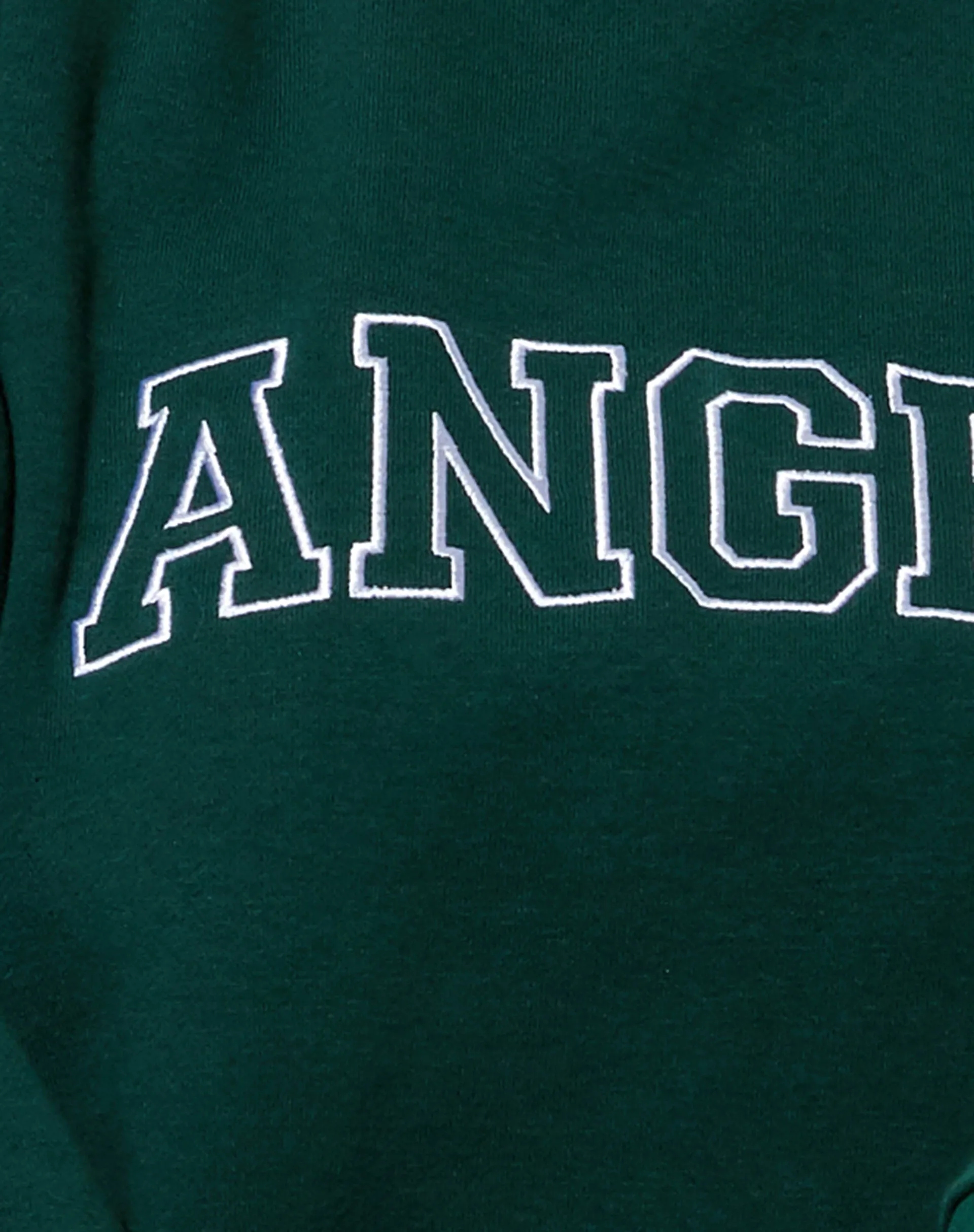 Glo Sweatshirt in Bottle Green with 'Angel' Embro in White