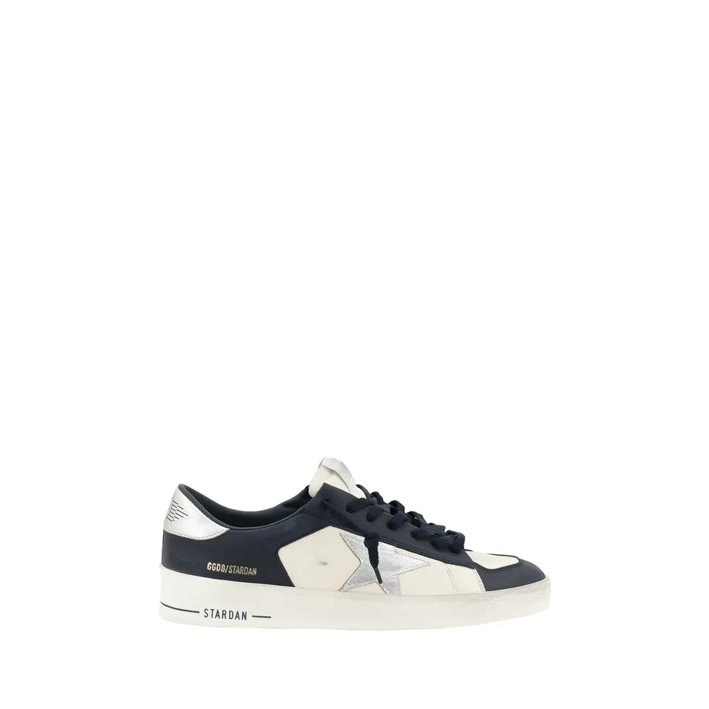 Golden Goose Stardan Men Black White Sneakers Leather Casual Trainer Shoes EU 42