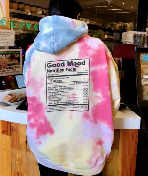 Good Mood Nutrition Graphic Print Tie Dye Hoodie