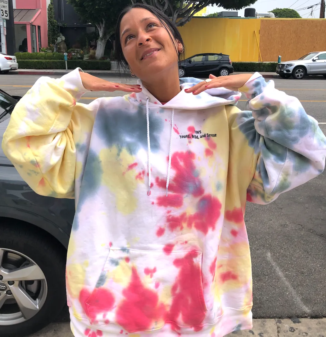 Good Mood Nutrition Graphic Print Tie Dye Hoodie