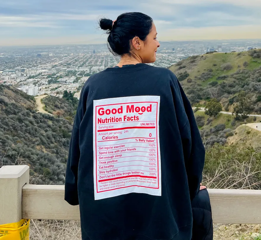 Good Mood Nutrition Print Crewneck
