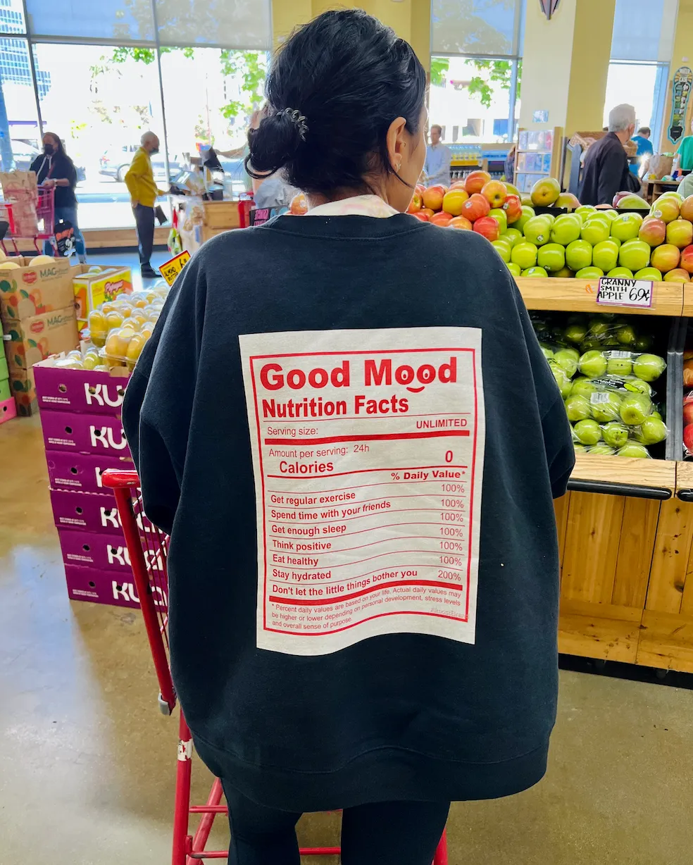 Good Mood Nutrition Print Crewneck