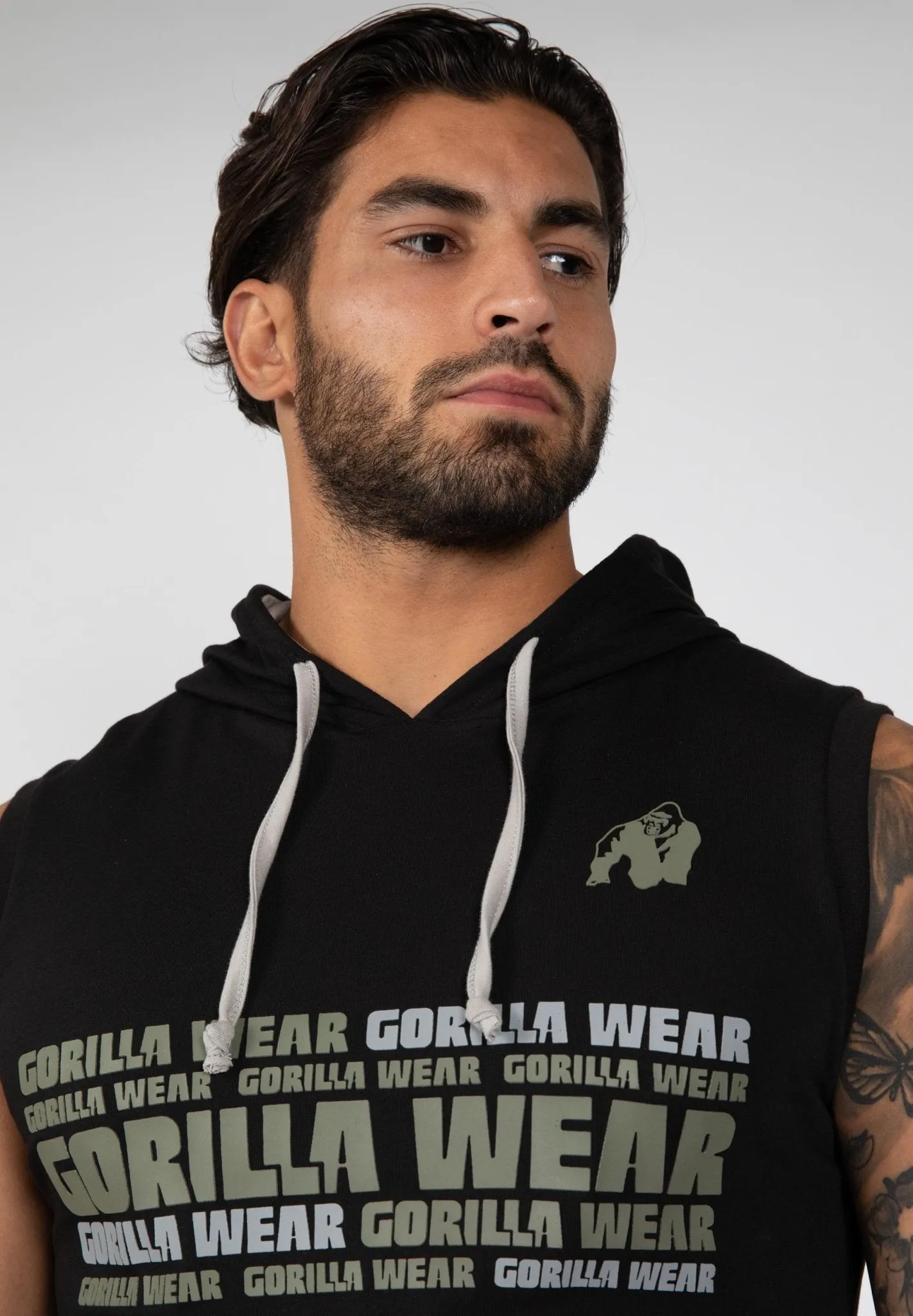 Gorilla Wear Melbourne S/L Hooded T-Shirt - Black
