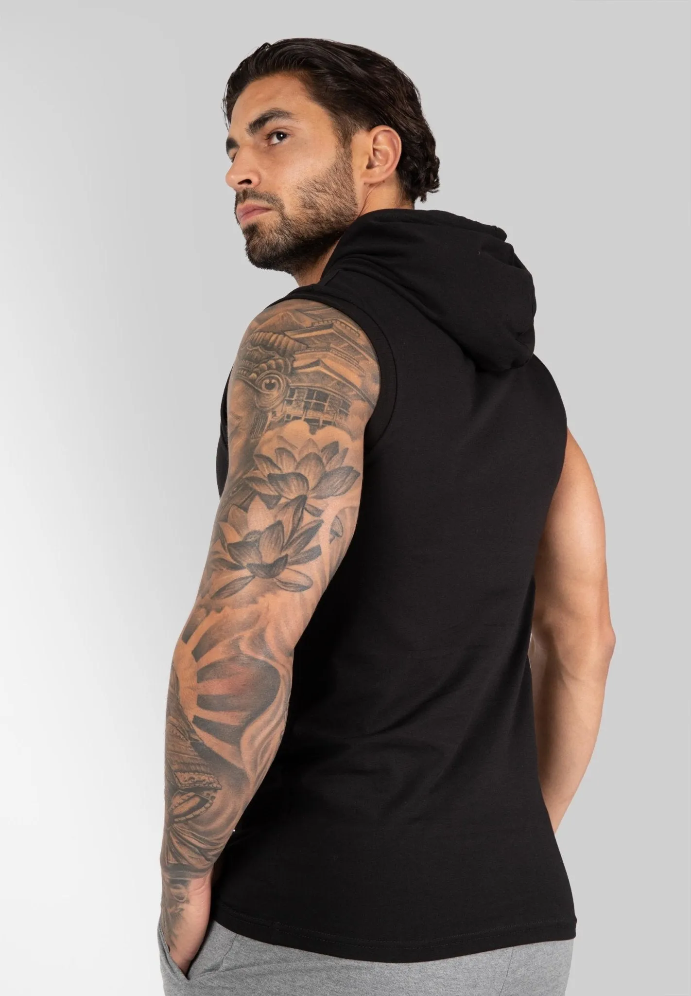 Gorilla Wear Melbourne S/L Hooded T-Shirt - Black