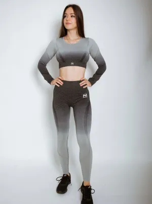 Gradient Grey Long Sleeve Set
