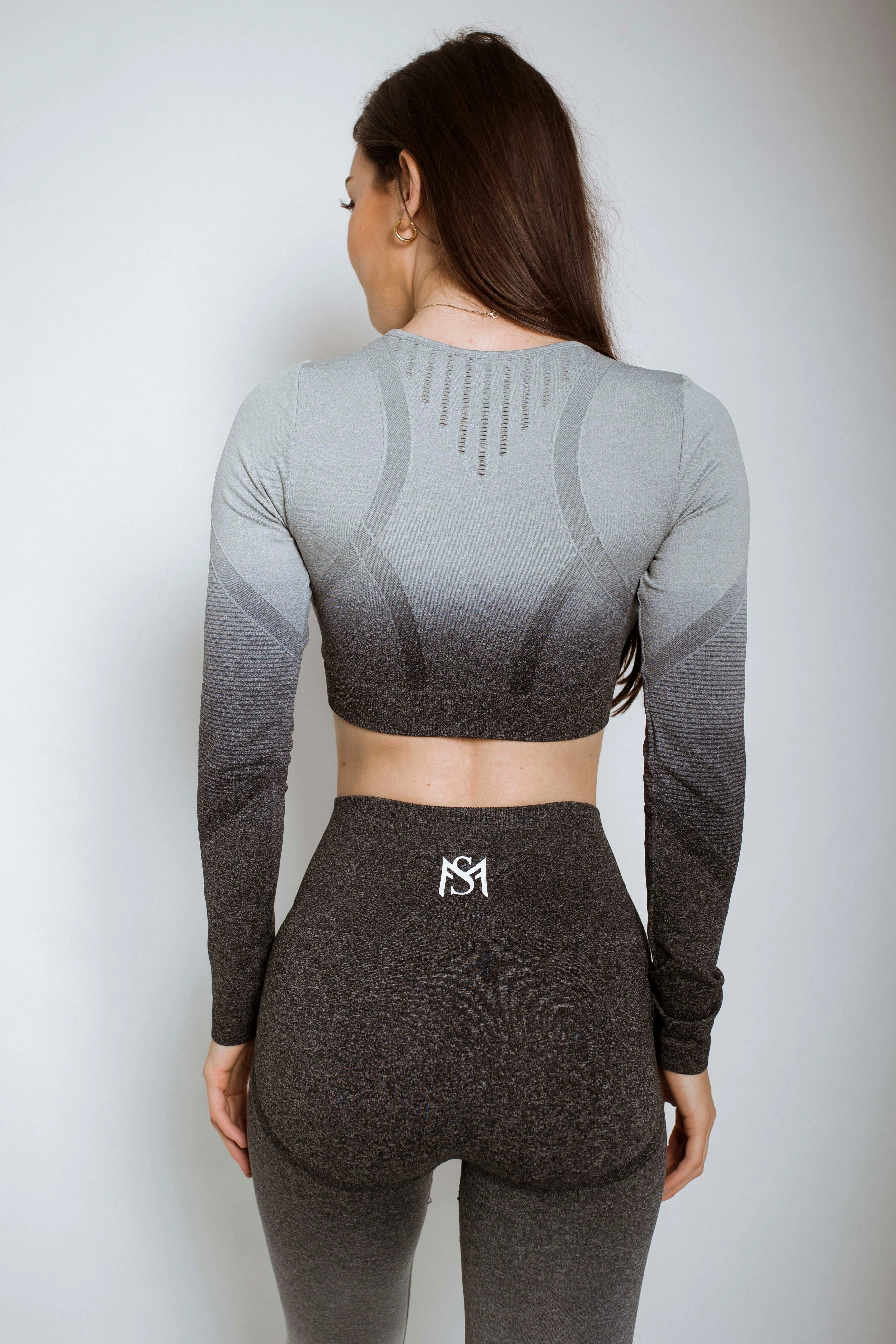 Gradient Grey Long Sleeve Set