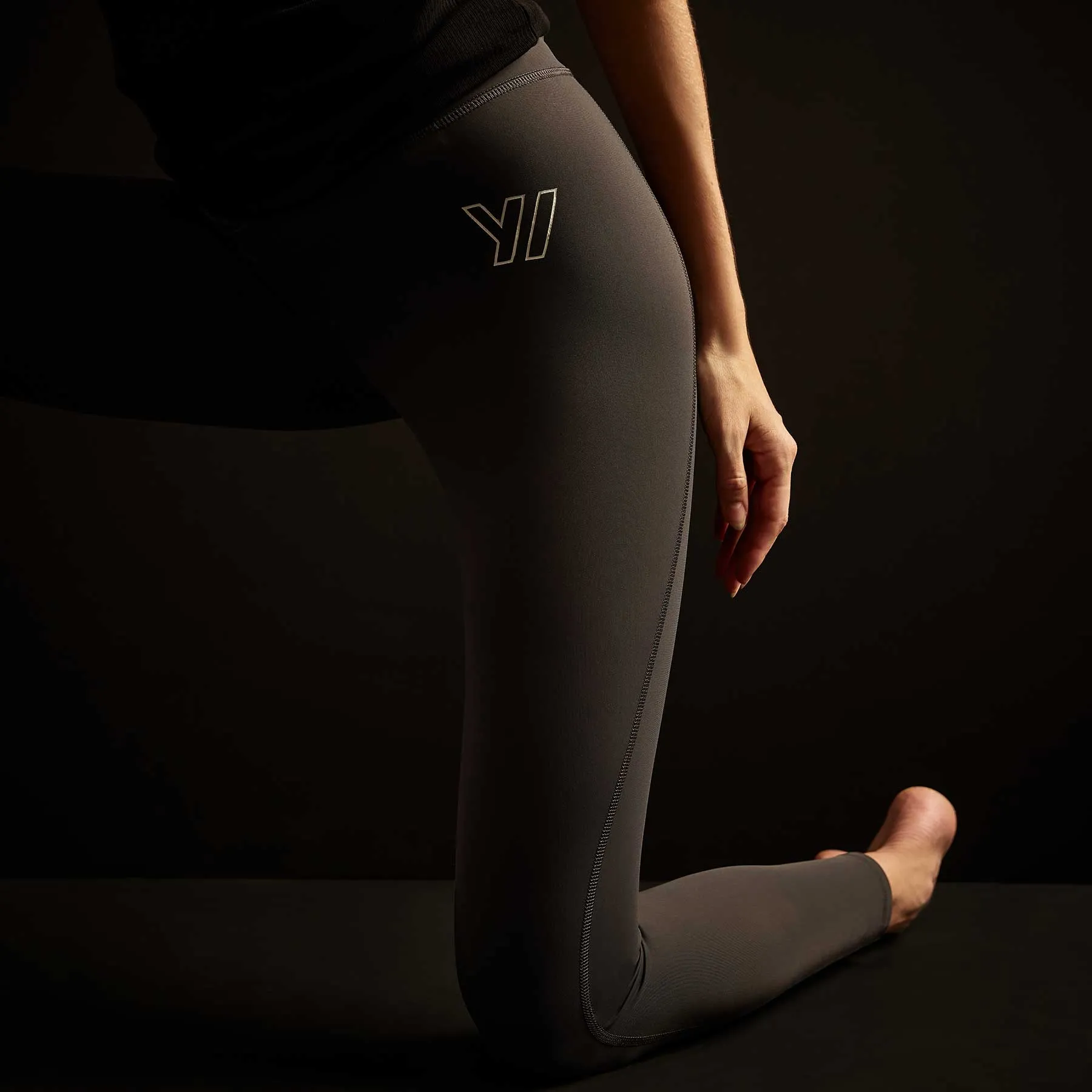 Graphic Legging - Cannel/Grey