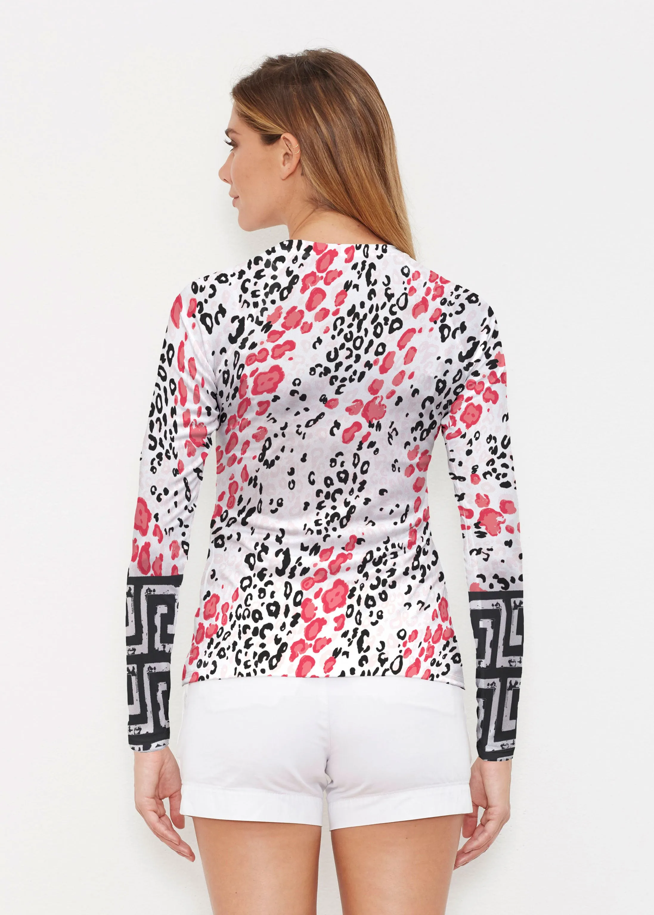 Greek Cat Pink (7903) ~ Long Sleeve Rash Guard