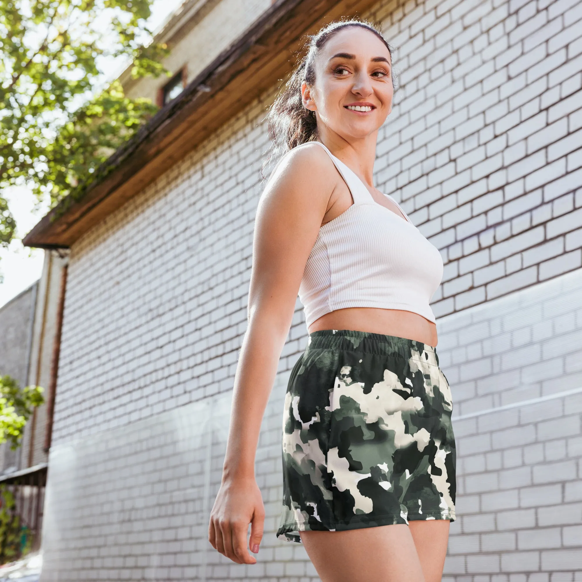 Green Camo Athletic Shorts