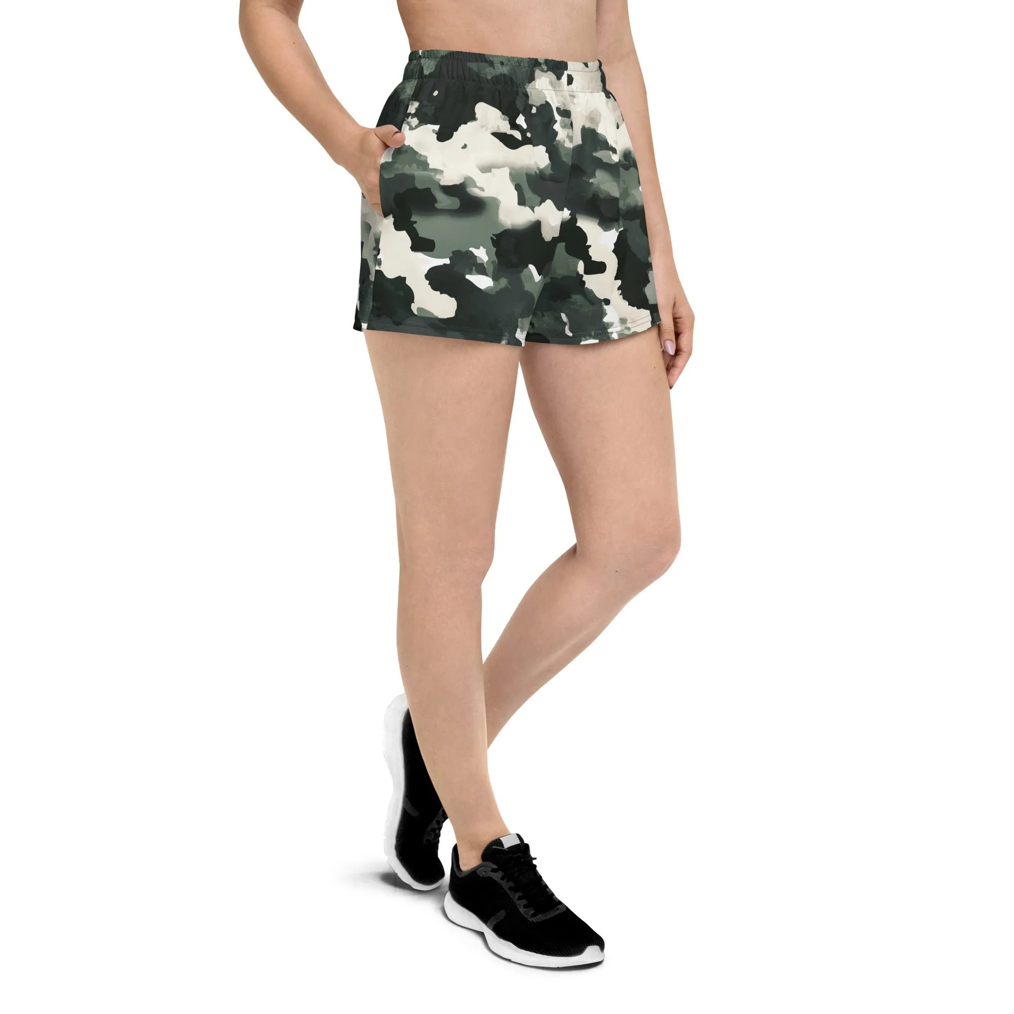 Green Camo Athletic Shorts