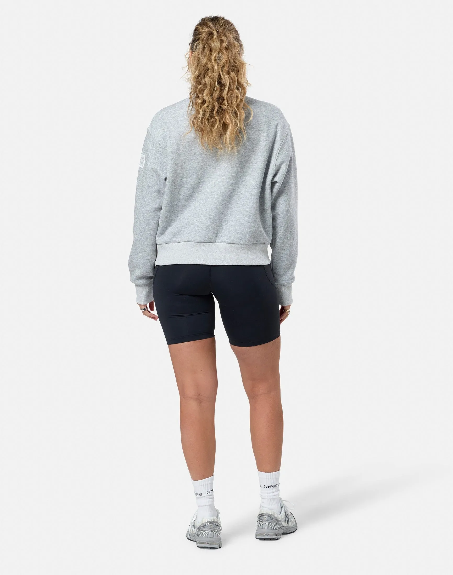 Gym Coffee Ribbed Quarter Zip Ladies Sweatshirt