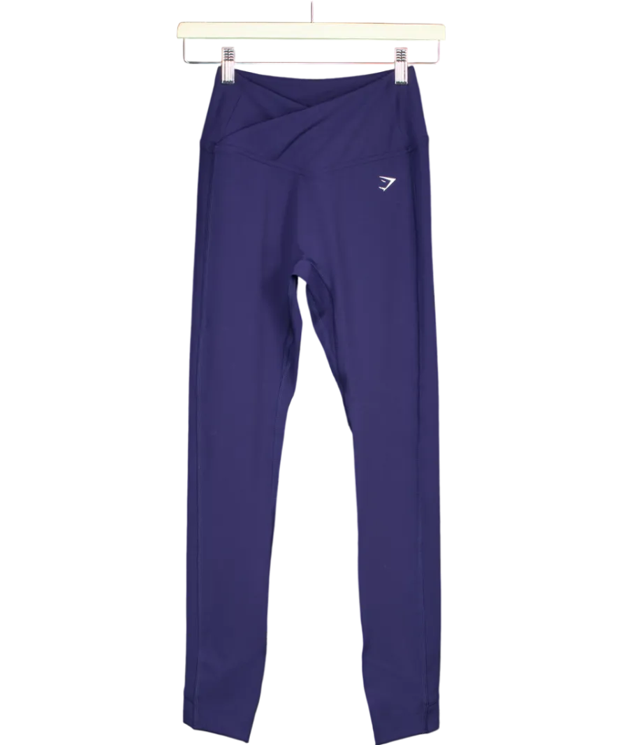 gymshark Blue Crossover High Waist Leggings UK S
